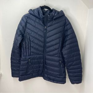 32 Degrees Heat Navy Blue Thin Lightweigt Puffer Coat Womens Size M